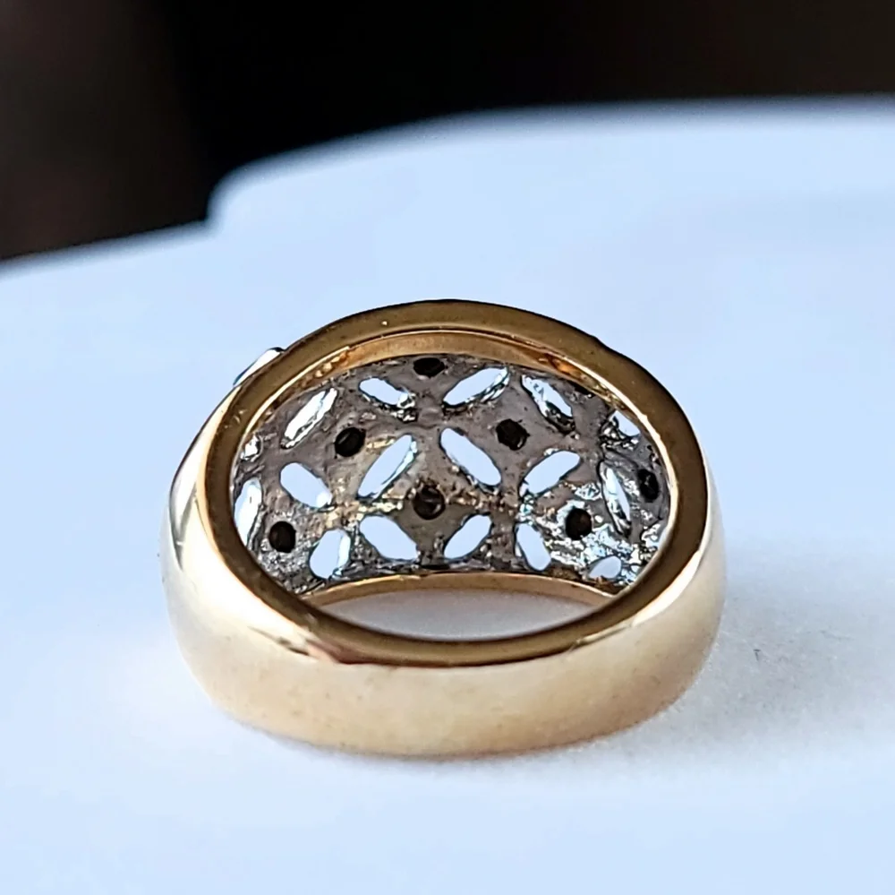 Vintage Domed Gemstone Coctail Ring 6